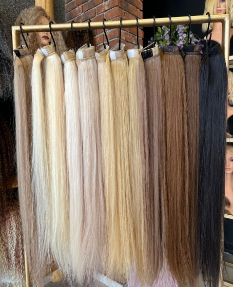 Gerçek saç Bağcıklı cırtlı boyanabilir fönlenebilir At kuyruğu Rus ombreli 16