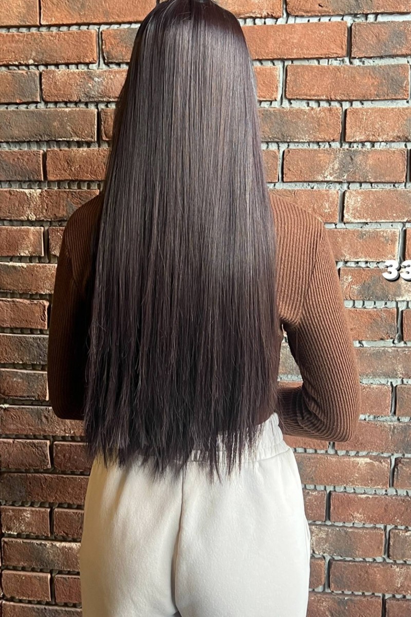 Fiber Sentetik Düz Yarım Ay + 2 Yan Çıt Çıt - Koyu Kahve