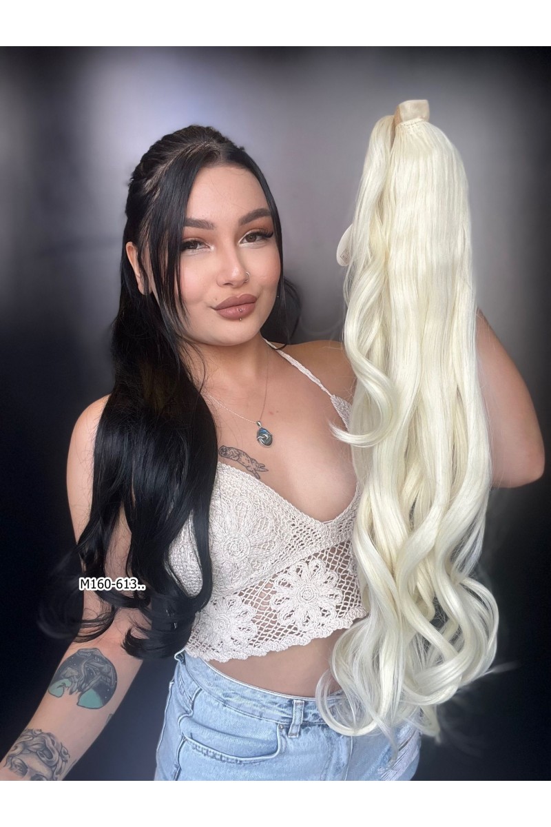 Bağcıklı Dalgalı At Kuyruğu - Açık Platin