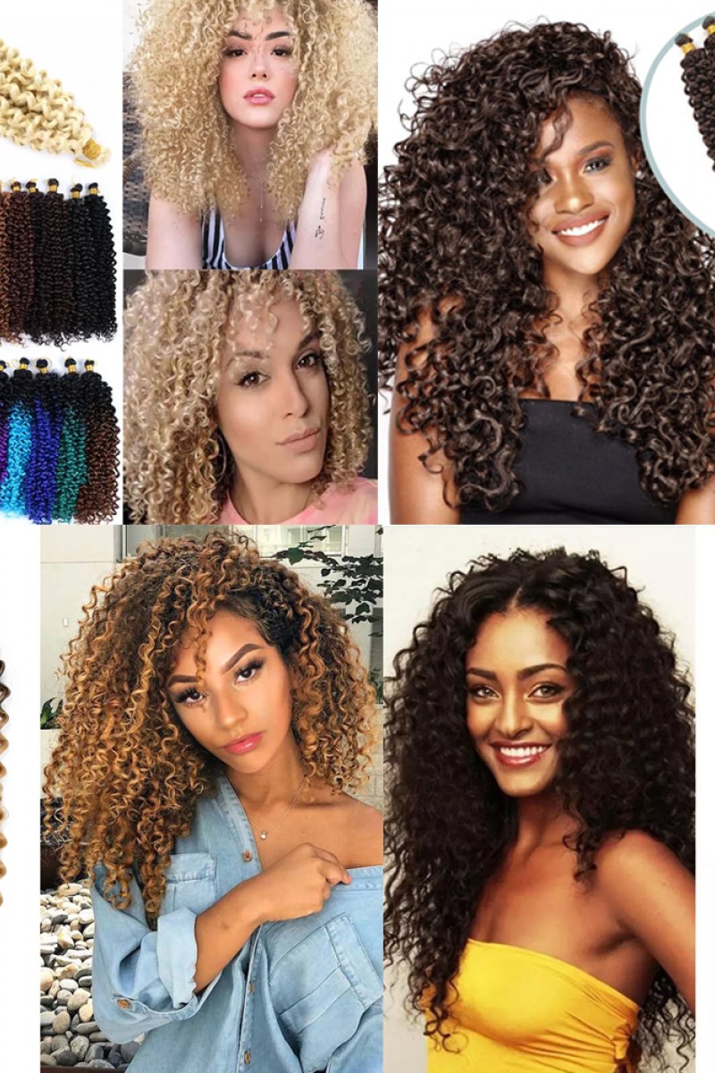 Afro Dalgası Saç - Açık Kahve