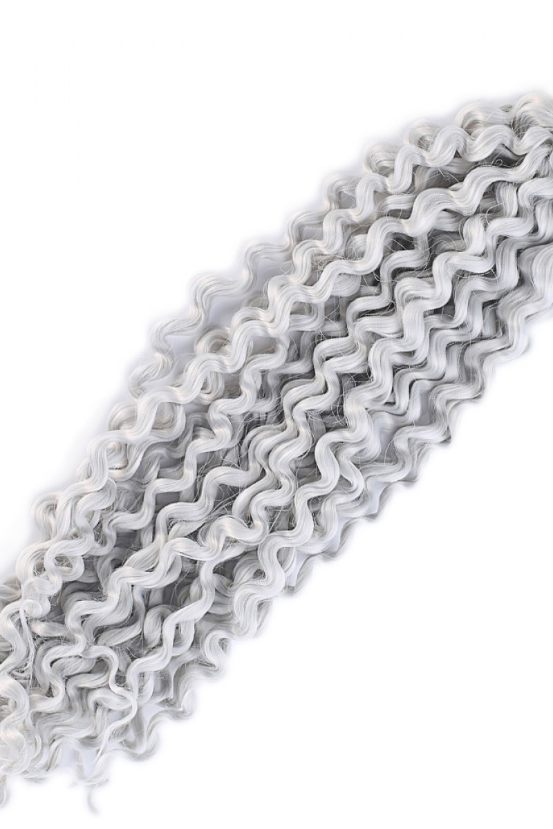 Afro Dalgası Saç - Açık Gri