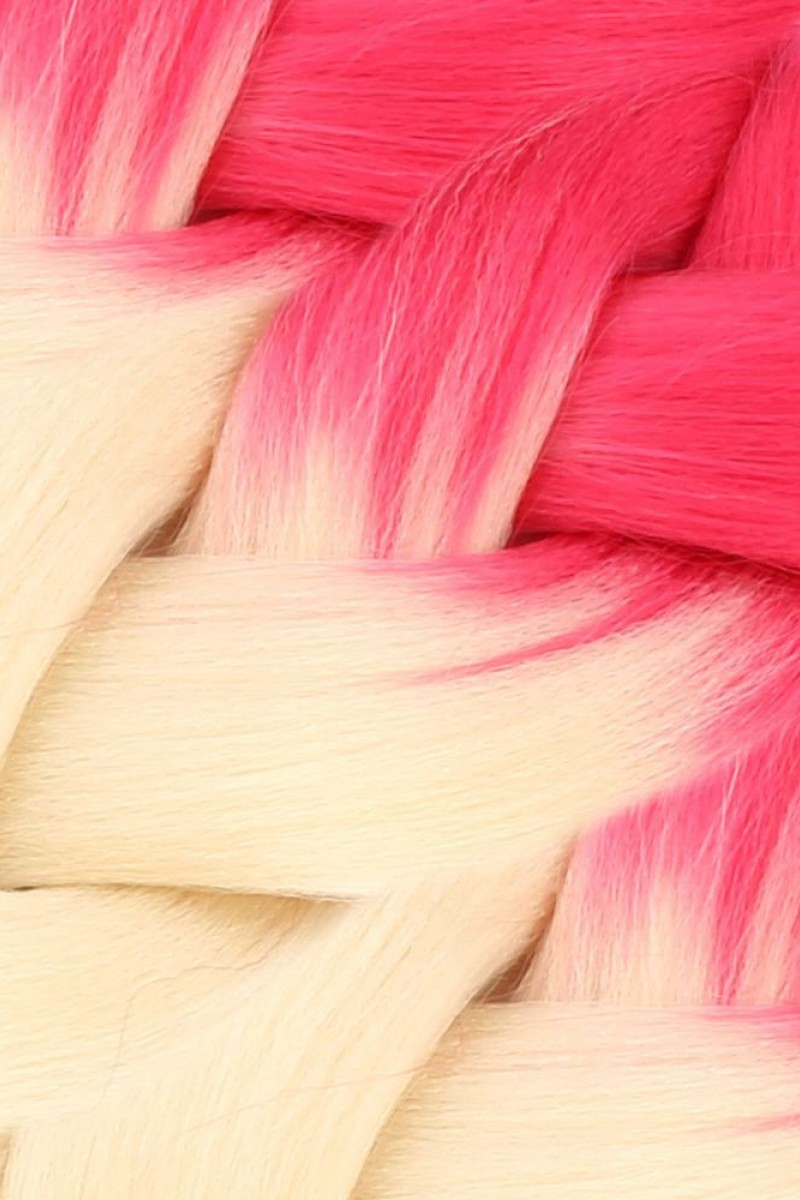 Afrika Örgülük Sentetik Ombreli Saç 100 Gr. - Pembe / Platin