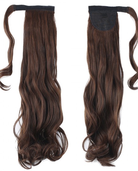 Bağlamalı Dalgalı At Kuyruğu - Kahve Karamel