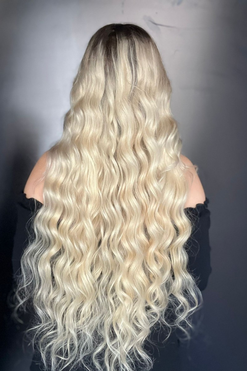 Ekstra Uzun Ombreli Gerçek Tül Peruk 1