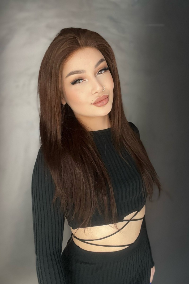 Mokka Kahve Gerçek Saç Tül Peruk 43