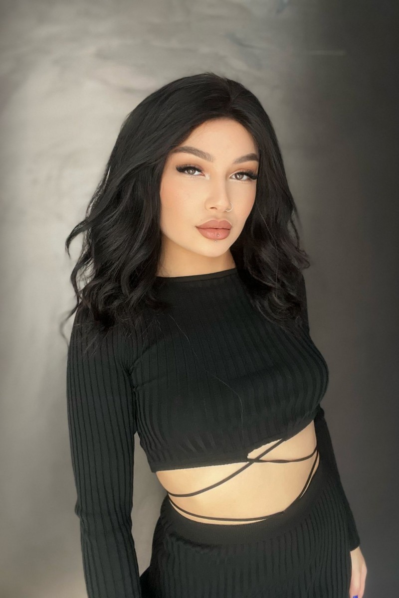 Tepe kısmı cilt görünümlü Gerçek saç peruk