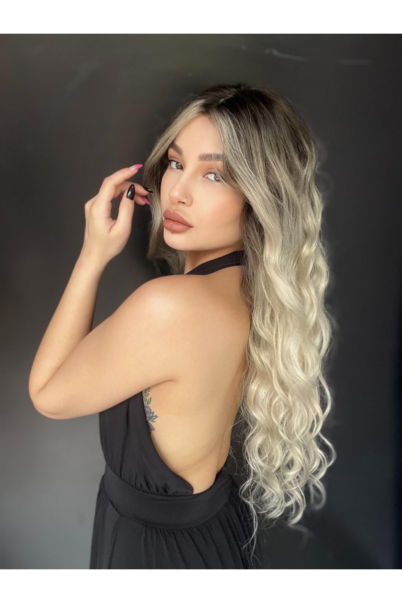 Doğal saç 70 cm OMbreli Vip Gerçek Saç Tül peruk Kişiye özel ombreli