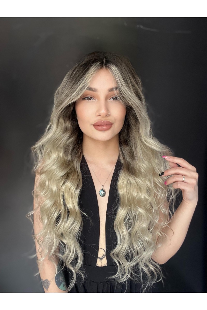 Doğal saç 70 cm OMbreli Vip Gerçek Saç Tül peruk Kişiye özel ombreli