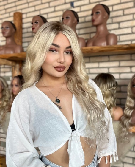 Front Lace Kişiye özel Kumral ombreli Tül peruk Kasım Koleksiyonu 8