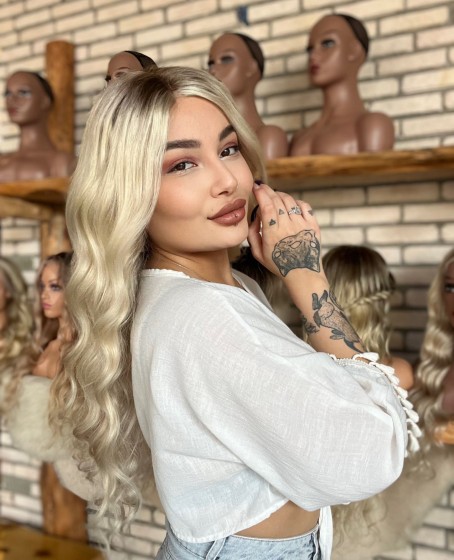 Front Lace Kişiye özel Kumral ombreli Tül peruk Kasım Koleksiyonu 8