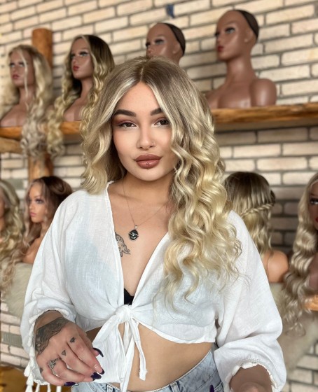 Front Lace Kişiye özel Kumral ombreli Tül peruk Kasım Koleksiyonu 9