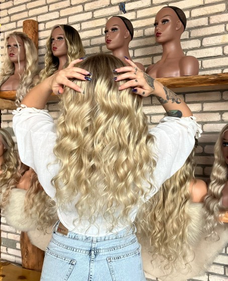 Front Lace Kişiye özel Kumral ombreli Tül peruk Kasım Koleksiyonu 9