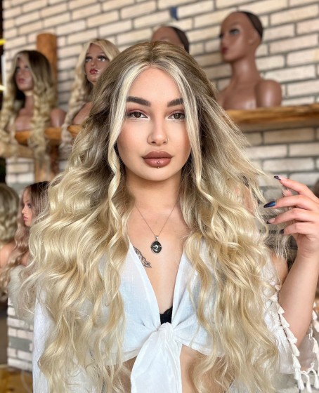 Front Lace Kişiye özel Kumral ombreli Tül peruk Kasım Koleksiyonu 10