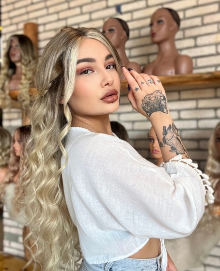 Front Lace Kişiye özel Kumral ombreli Tül peruk Kasım Koleksiyonu 10
