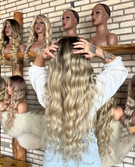 Front Lace Kişiye özel Kumral ombreli Tül peruk Kasım Koleksiyonu 11