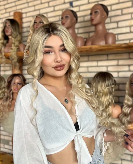 Front Lace Kişiye özel Kumral ombreli Tül peruk Kasım Koleksiyonu 3