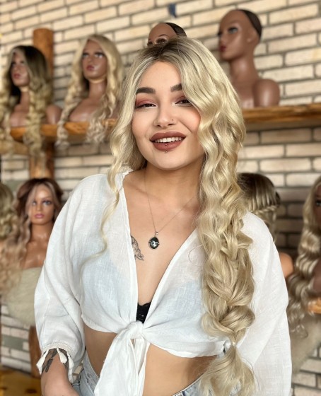 Front Lace Kişiye özel Kumral ombreli Tül peruk Kasım Koleksiyonu 3