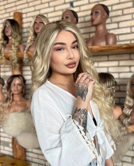 Front Lace Kişiye özel Kumral ombreli Tül peruk Kasım Koleksiyonu 4