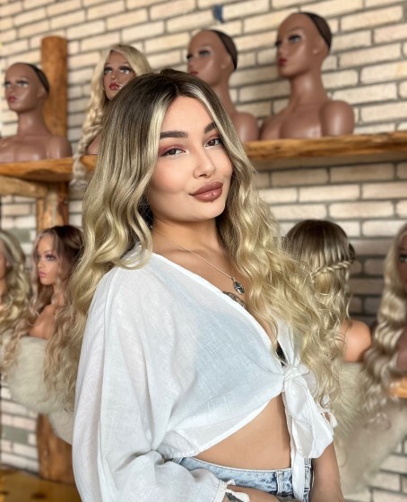 Front Lace Kişiye özel Kumral ombreli Tül peruk Kasım Koleksiyonu 5