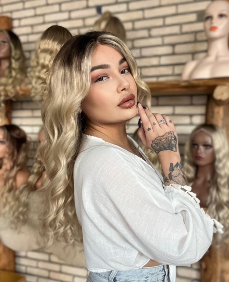 Front Lace Kişiye özel Kumral ombreli Tül peruk Kasım Koleksiyonu 6