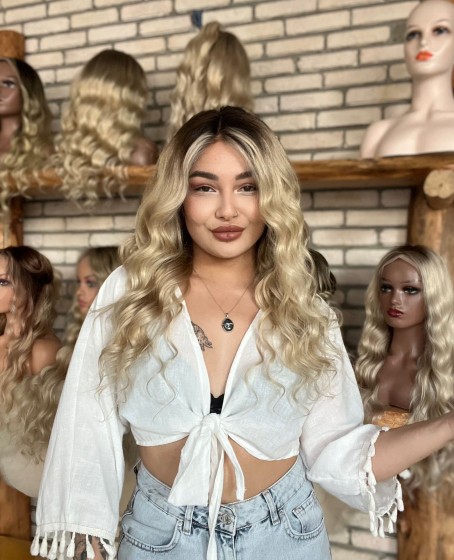 Front Lace Kişiye özel Kumral ombreli Tül peruk Kasım Koleksiyonu 6