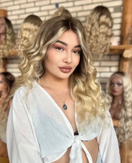 Front Lace Kişiye özel Kumral ombreli Tül peruk Kasım Koleksiyonu 7
