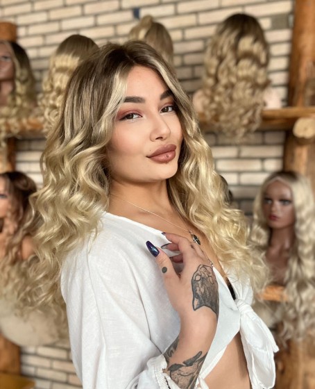 Front Lace Kişiye özel Kumral ombreli Tül peruk Kasım Koleksiyonu 7