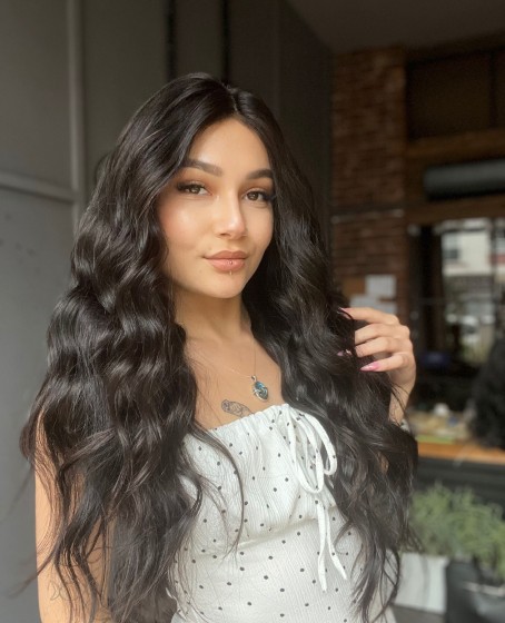 Doğal Boyasız Gerçek Saç Tül peruk Doğal saçtır her kullanıma uygun 6